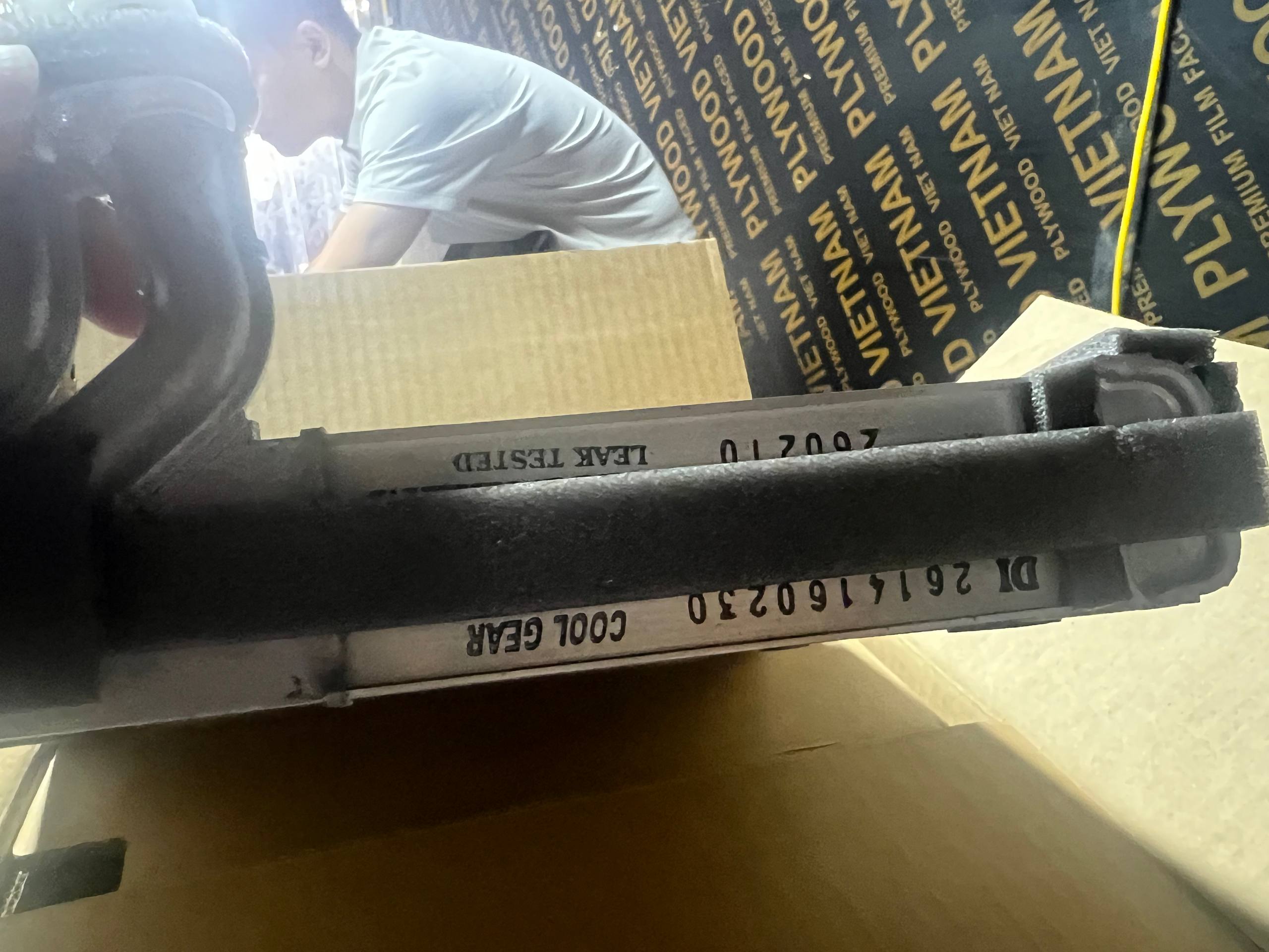 Dàn Lạnh Toyota Fortuner 2019 Denso Cool Gear DI261416-0230 chi tiết dập mã DI261416-0230 và tem Leak Tested
